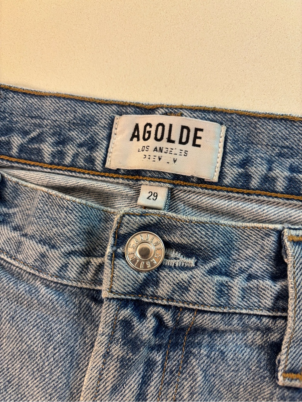 Agolde Women's Light Wash Straight-Leg Jeans